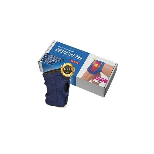 Knee Active Pro — Fascia per ginocchio con apertura rotulea e componenti magnetici