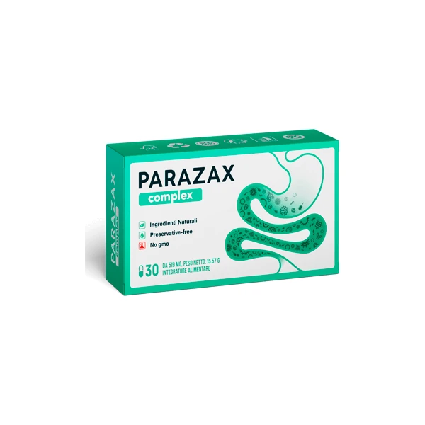 Parazax Complex — 30 capsule da 519 mg; peso netto 15,57 g